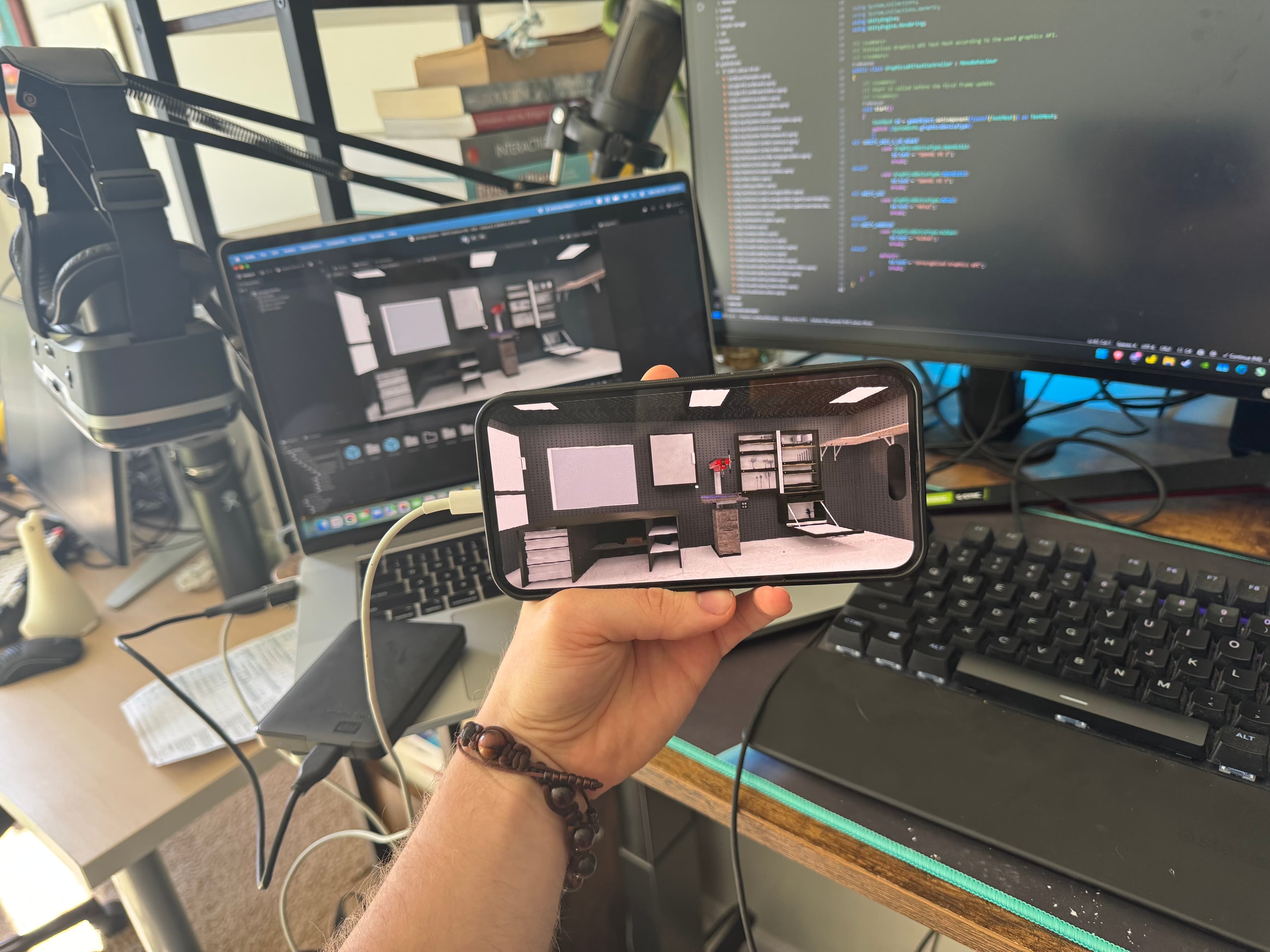 Development preview of the B-360 VR prototype