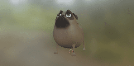Cranky pug render in Blender
