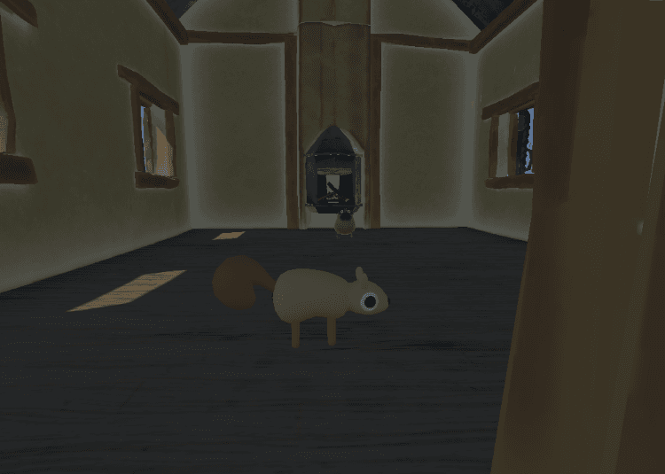 Cranky squirrel target art