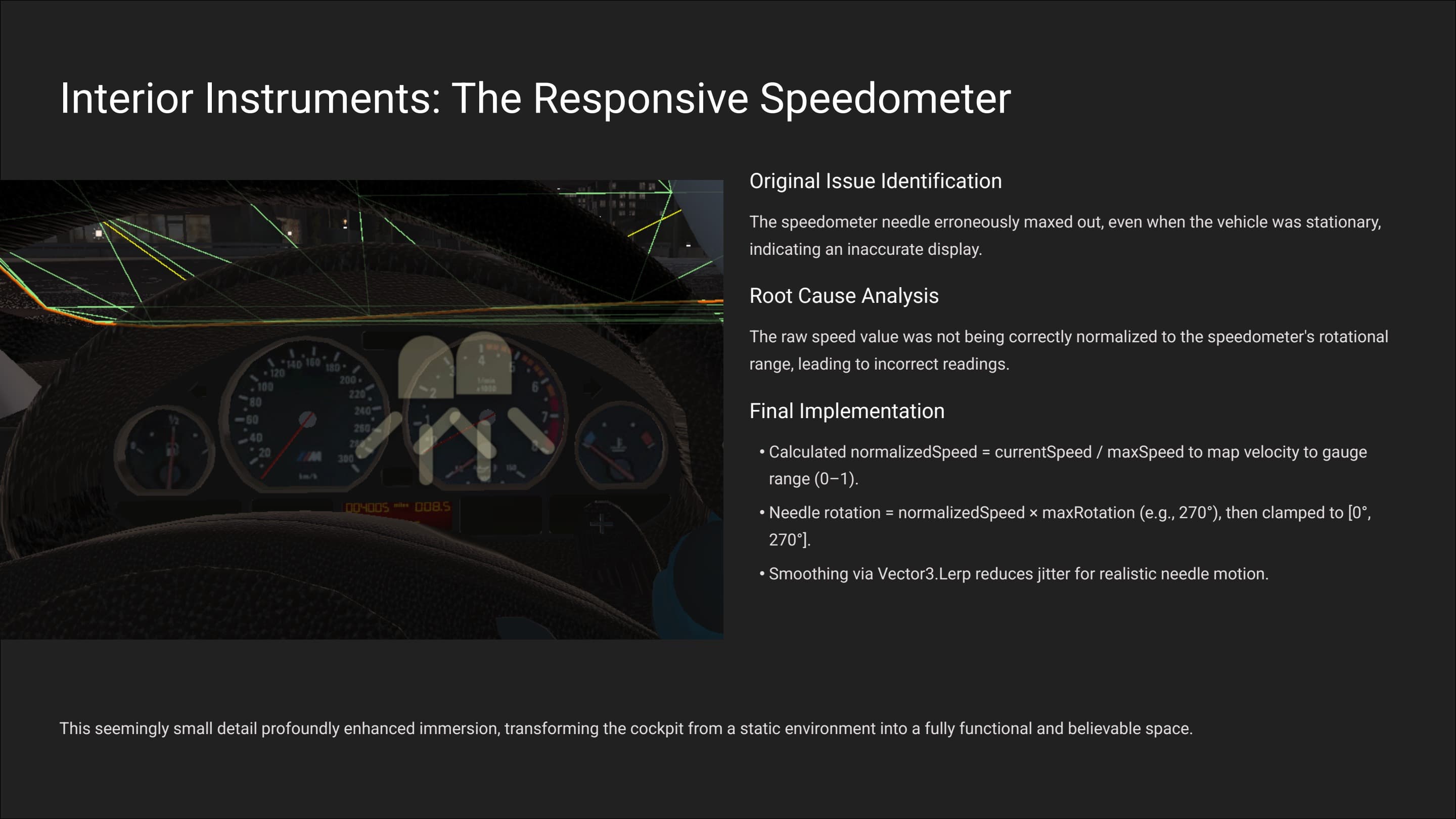 Interior Instruments: The Responsive Speedometer slide from Drift Immersive