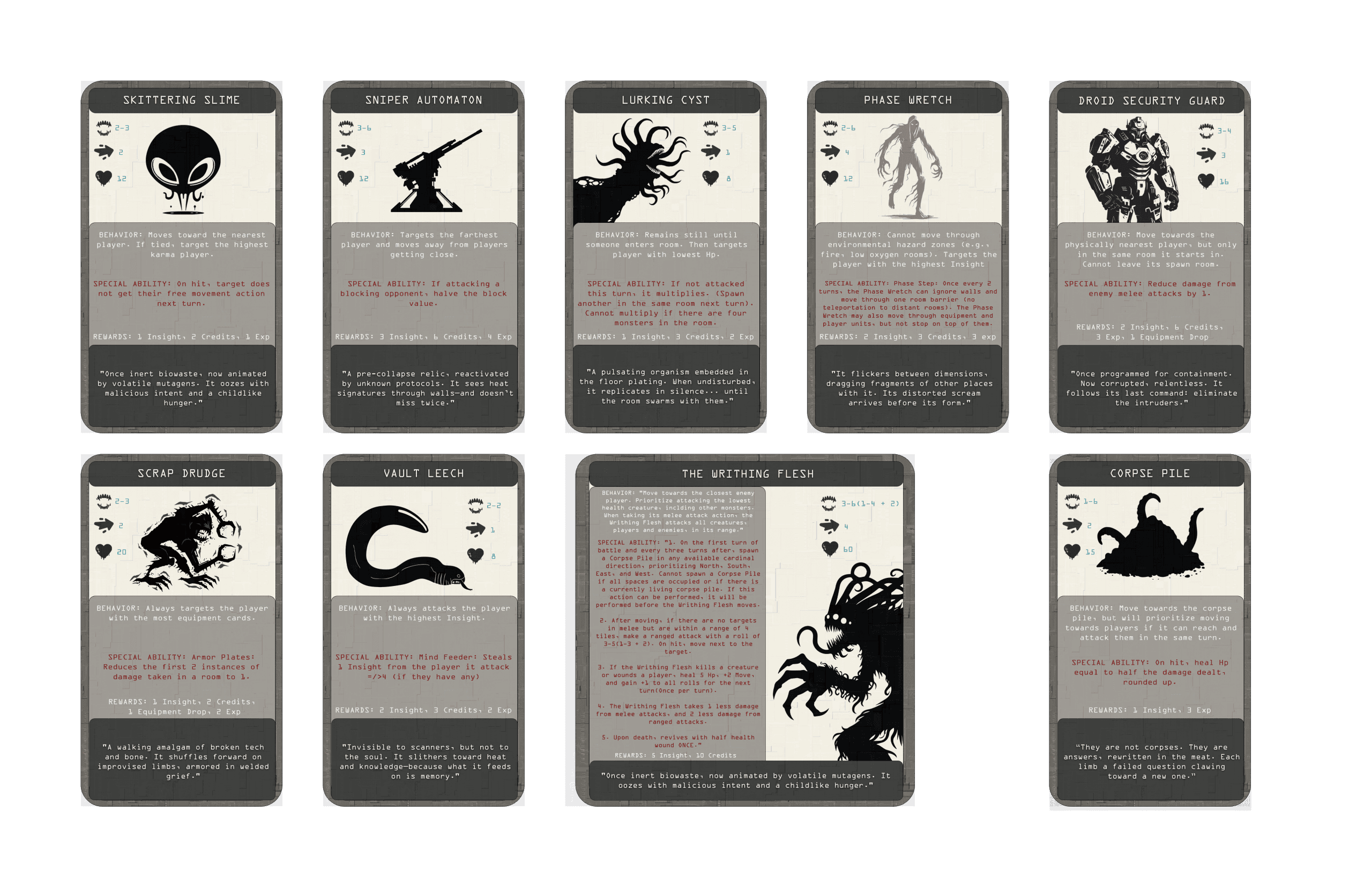 The Signal monster design sheet