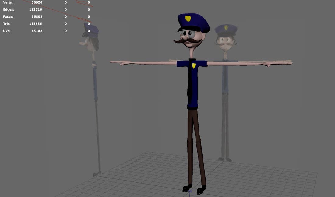 Character rig — pose test
