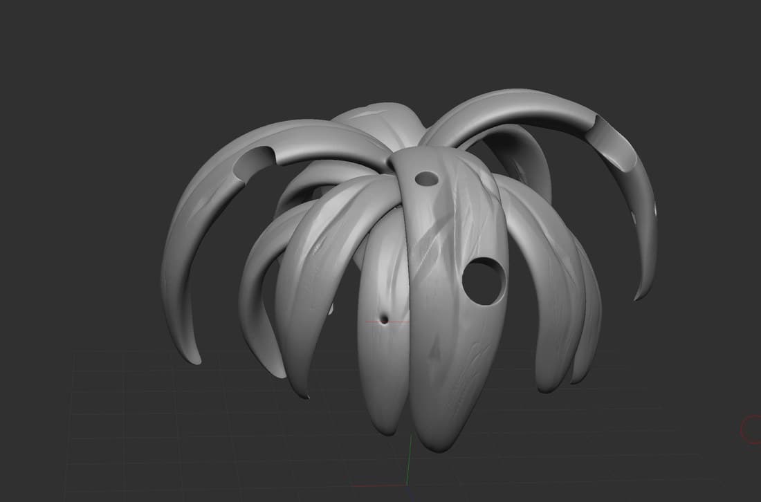 Sculpt study — metal flower