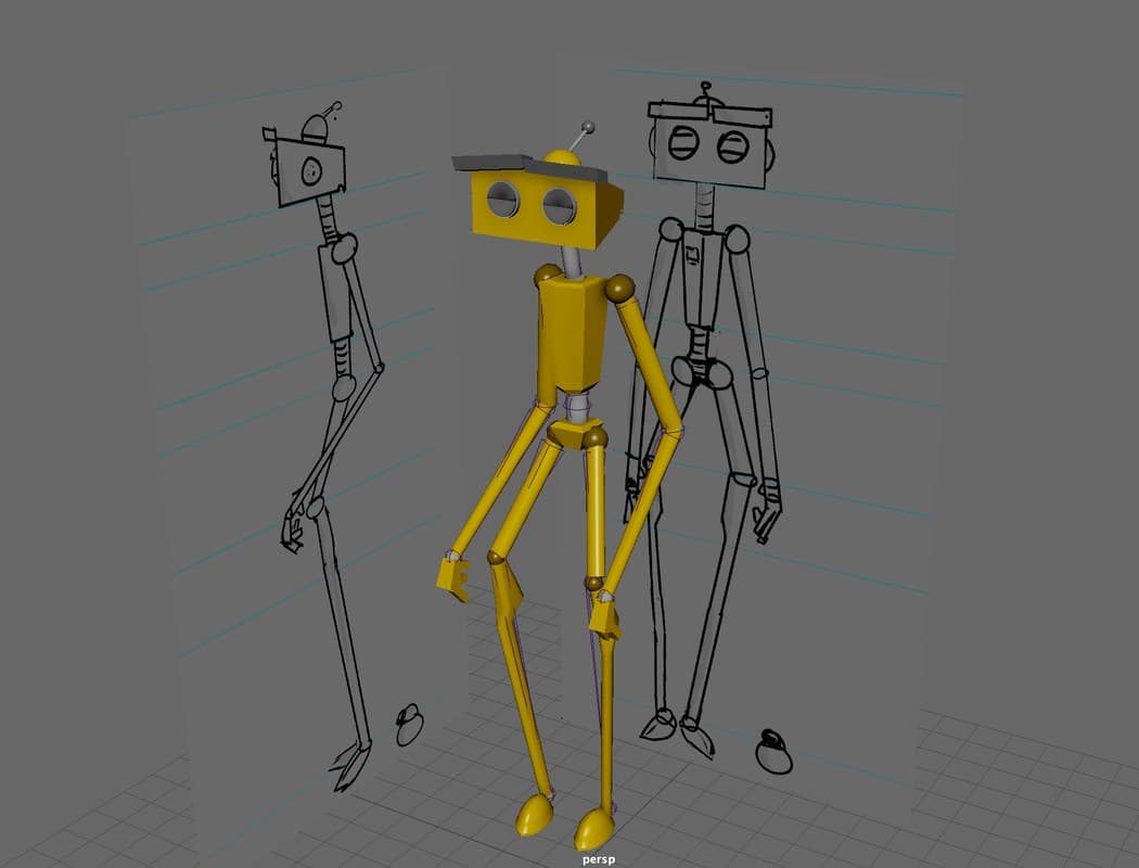 Skeleton rig — bone hierarchy