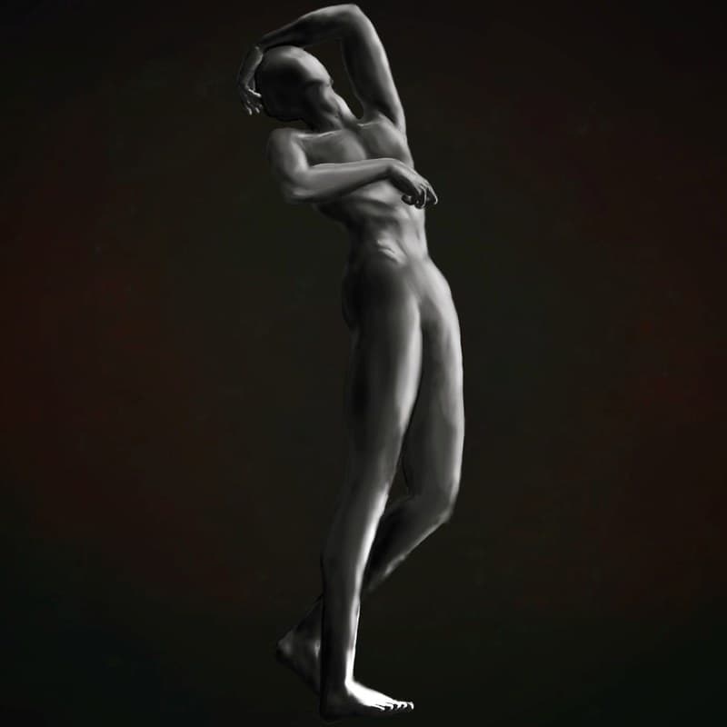 Figure study — backlit