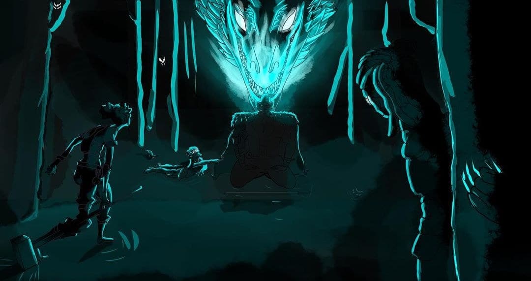 Glowing grove — lighting study