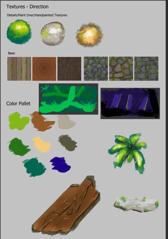 Material palette — texture studies