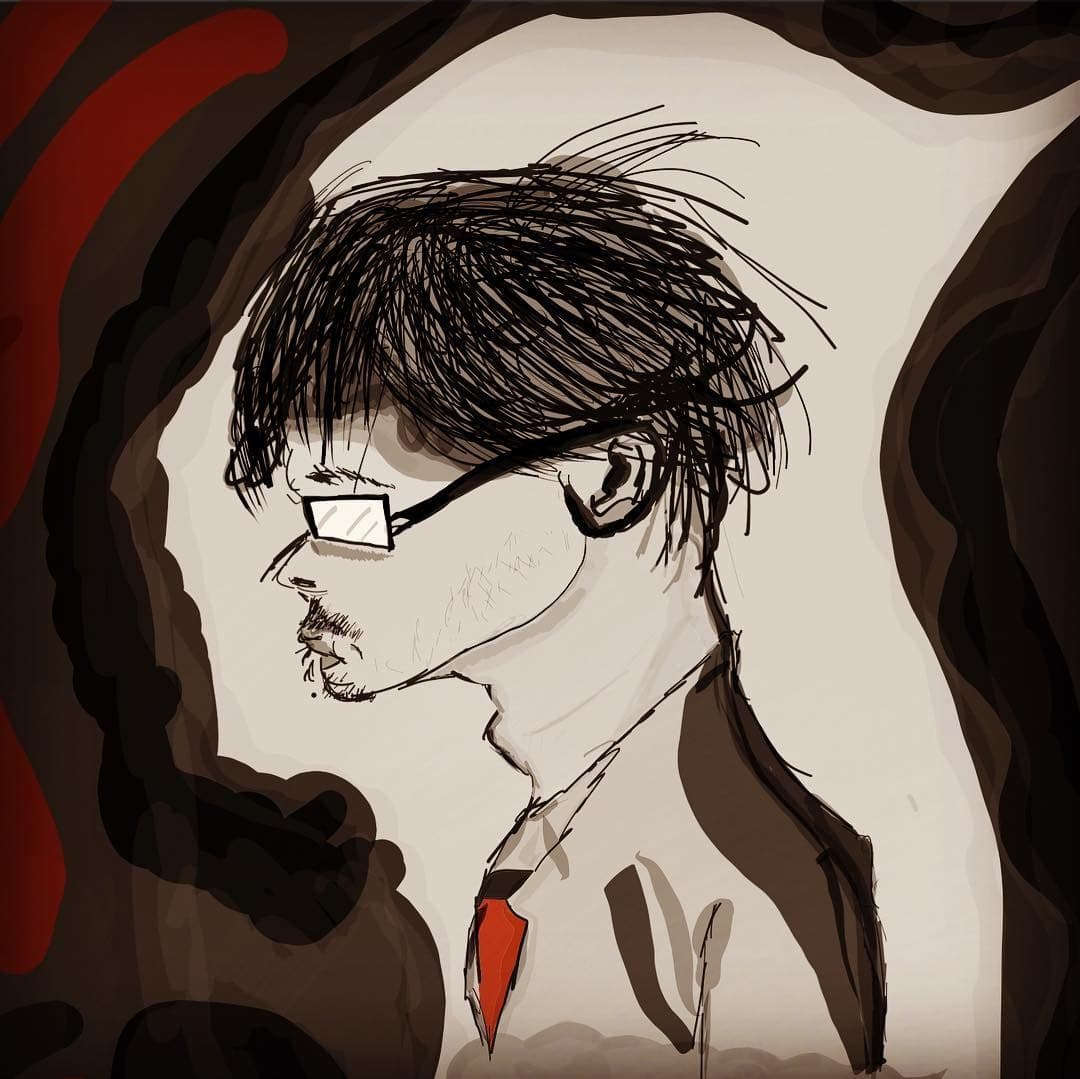 Portrait — red tie