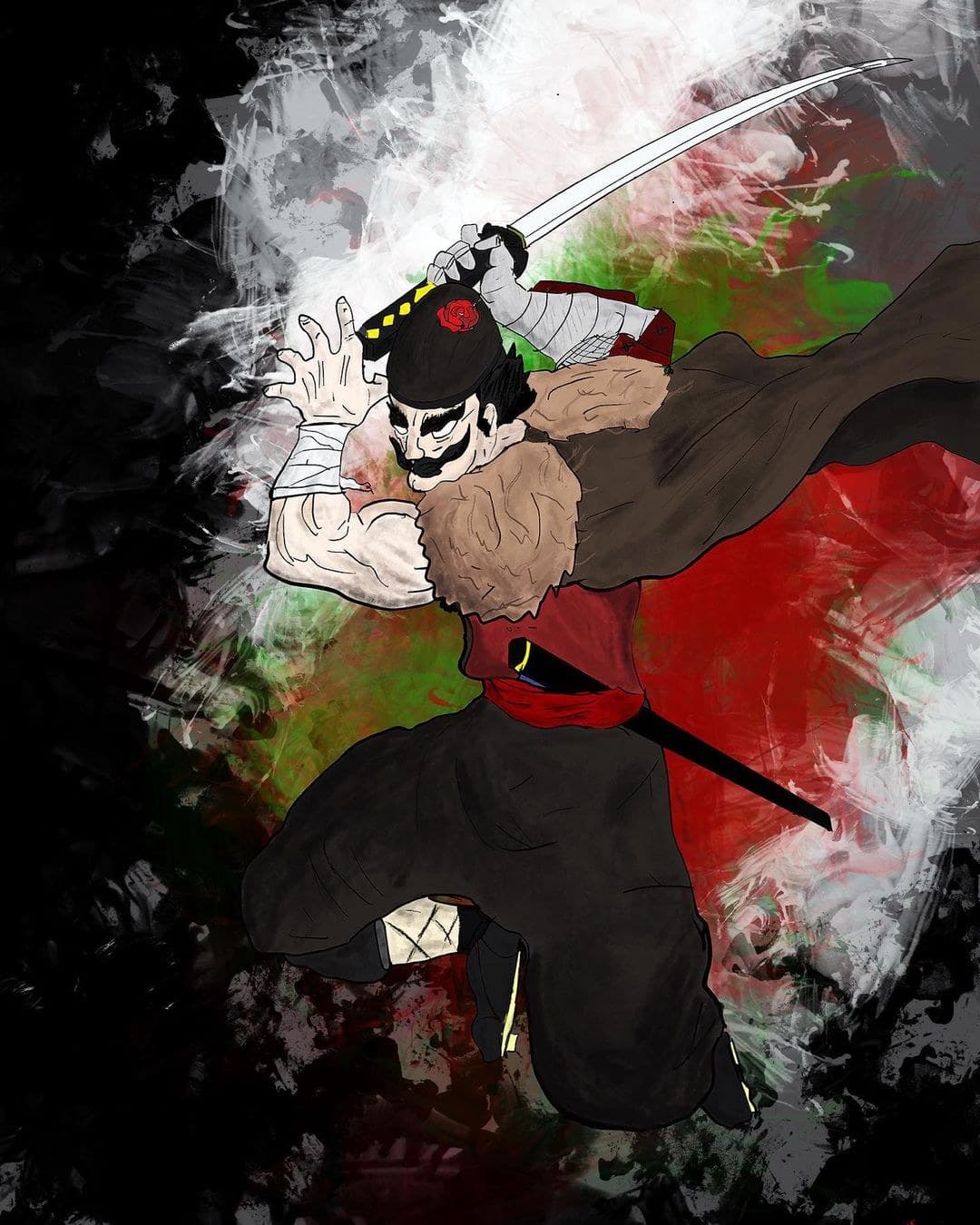 Samurai — painted illustration