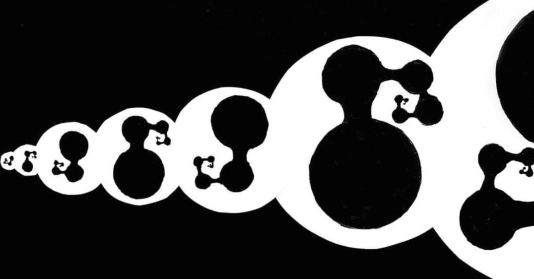 Abstract — white on black