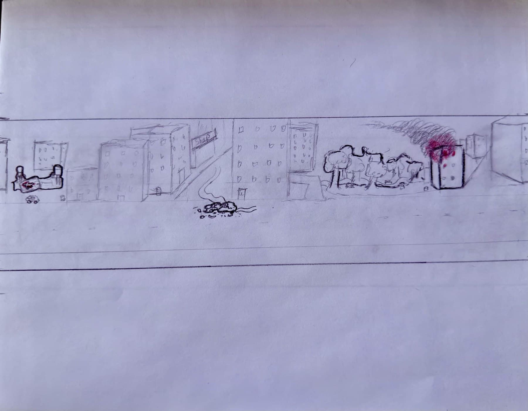 Scene layout — incident street
