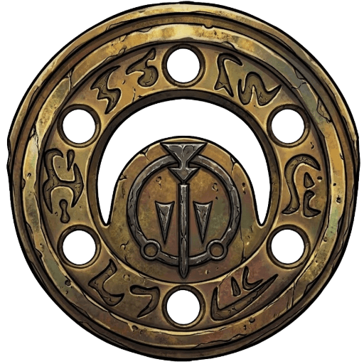 Sand medallion UI art from the Warrior Within mod