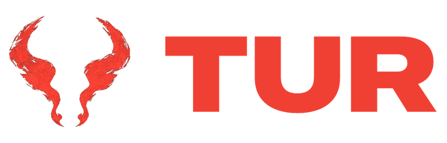 TUR logo: a red aurochs-horn mark next to the TUR wordmark