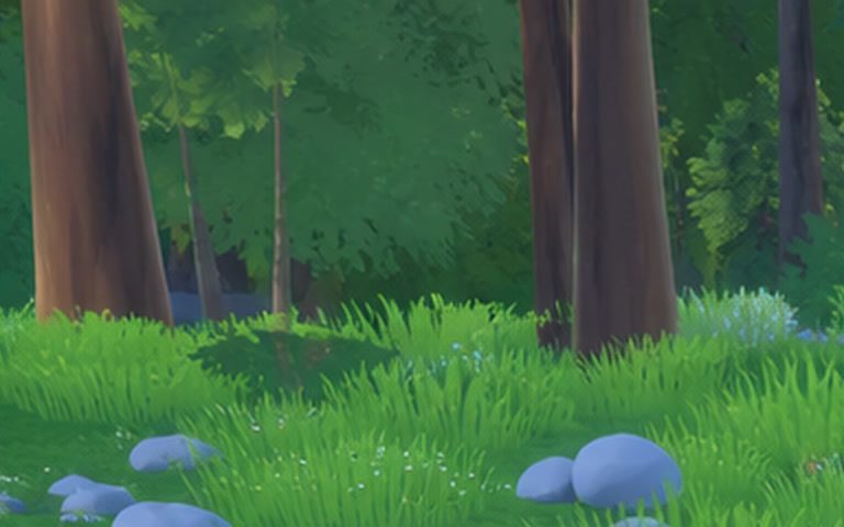Stylised forest environment from Birdwatching VR